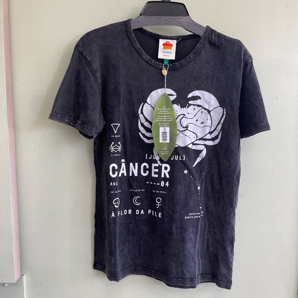 Farm Rio Cancer signs Graphic T-shirt Acid washed - Picture 3 of 8